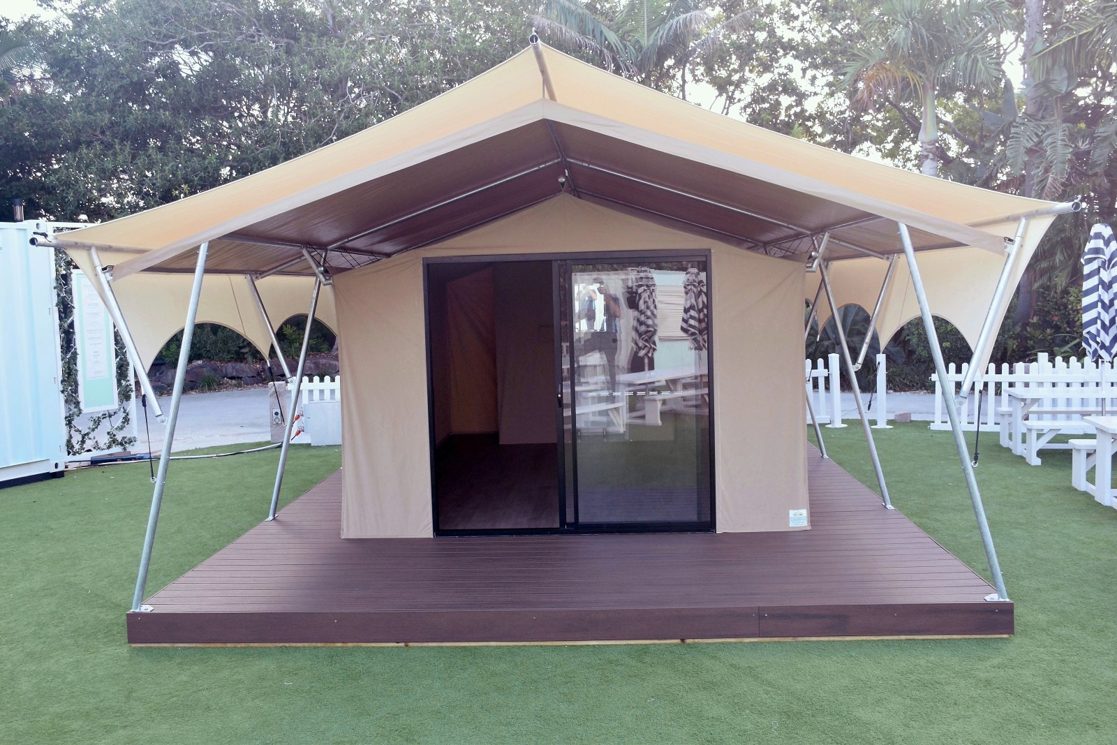 Eco Tent Installation with Deck